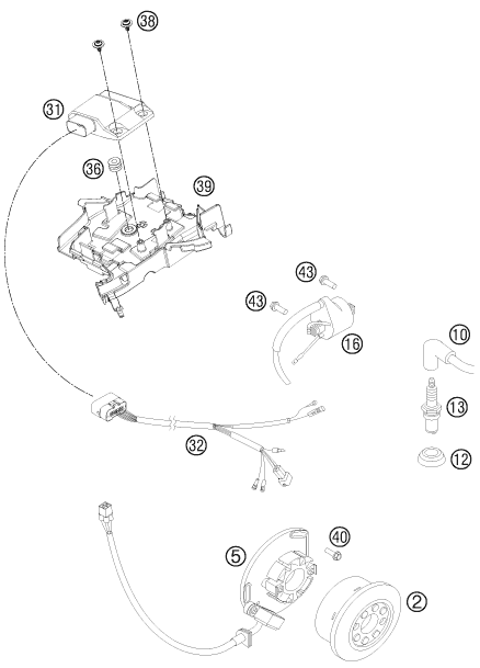 Explosionsgrafik ZÜNDANLAGE