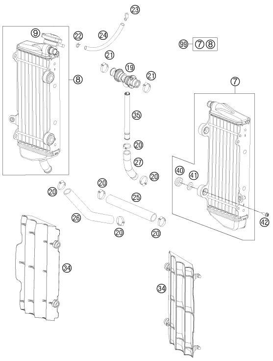 Explosionsgrafik KÜHLSYSTEM