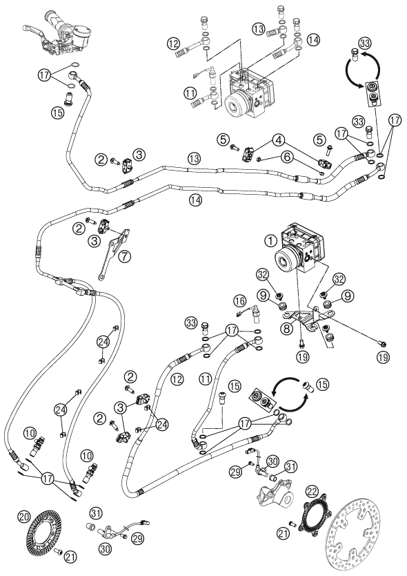 Explosionsgrafik ABS