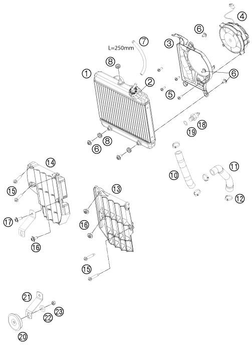 Explosionsgrafik KÜHLSYSTEM