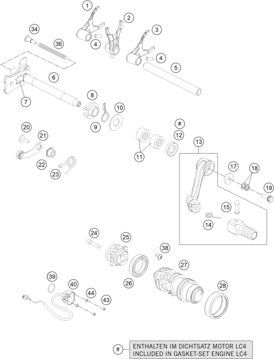 Explosionsgrafik SCHALTUNG