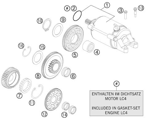 Explosionsgrafik ELEKTROSTARTER