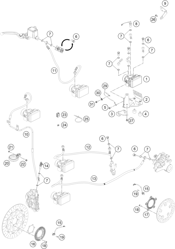 Explosionsgrafik ABS