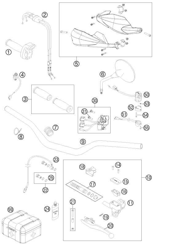 Explosionsgrafik LENKER, ARMATUREN