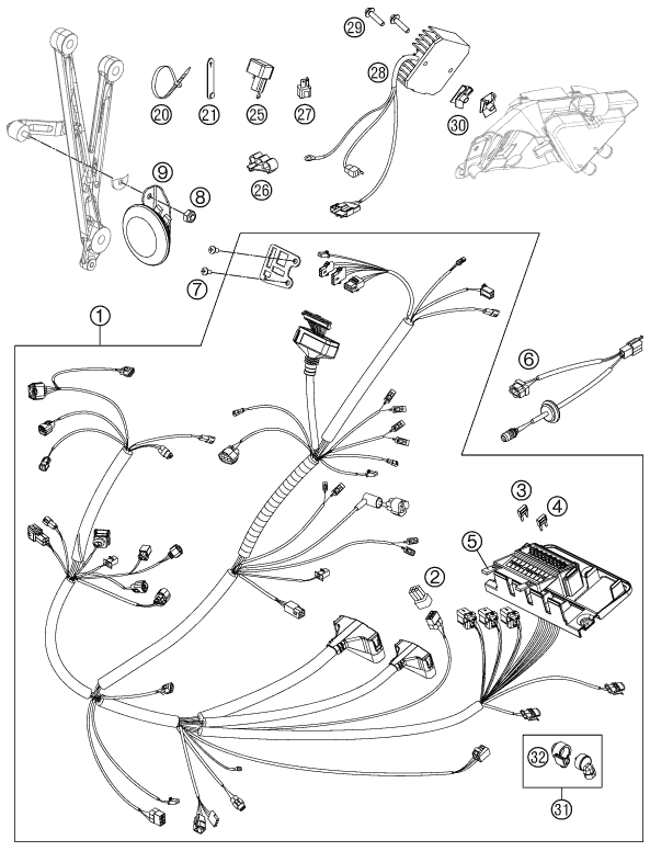 Explosionsgrafik KABELSTRANG