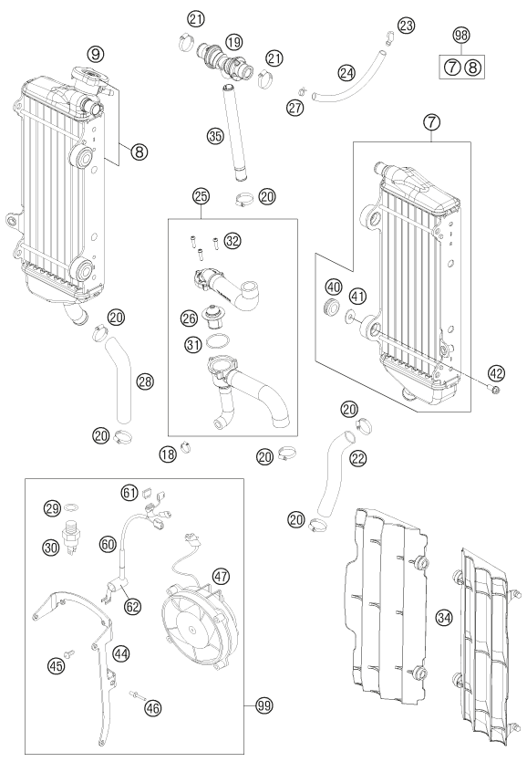 Explosionsgrafik KÜHLSYSTEM