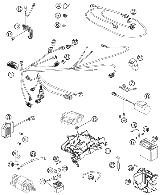 Explosionsgrafik KABELSTRANG
