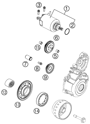 Explosionsgrafik ELEKTROSTARTER