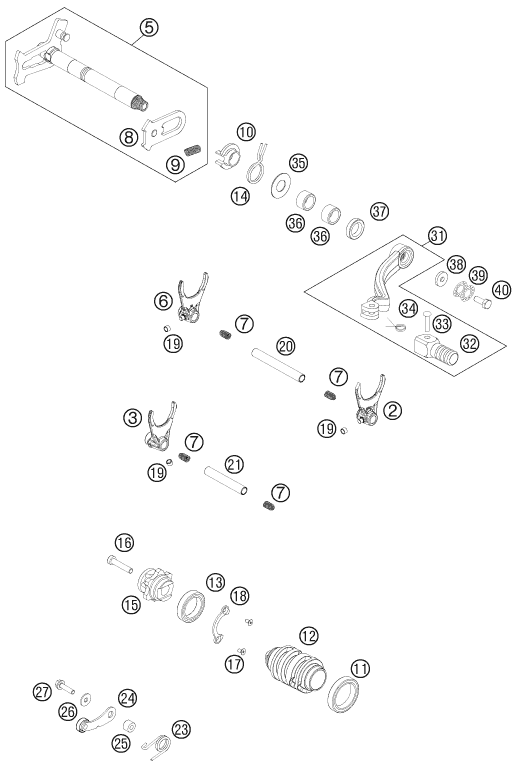 Explosionsgrafik SCHALTUNG