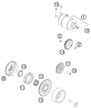 Explosionsgrafik ELEKTROSTARTER