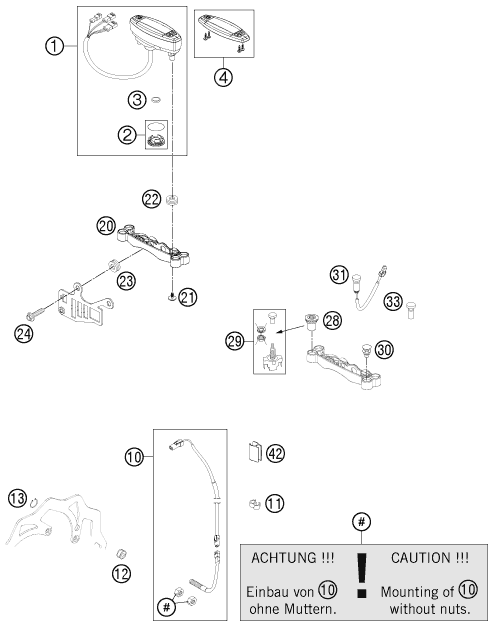Explosionsgrafik INSTRUMENTE / SCHLOSSSYSTEM