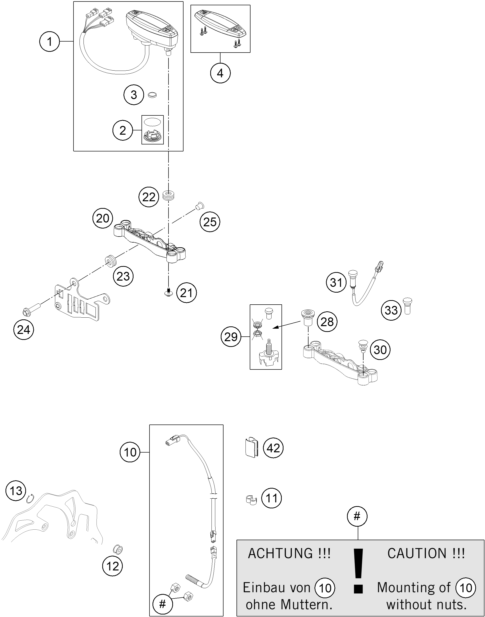 Explosionsgrafik INSTRUMENTE / SCHLOSSSYSTEM