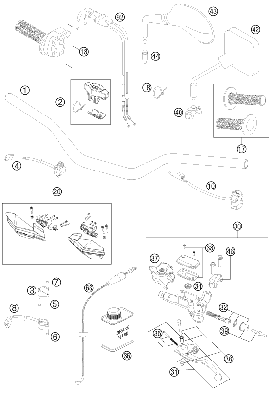 Explosionsgrafik LENKER, ARMATUREN