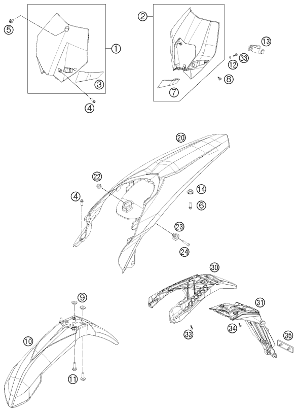Explosionsgrafik MASKE, KOTFLÜGEL