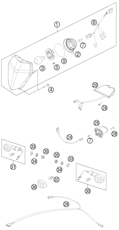 Explosionsgrafik LICHTANLAGE
