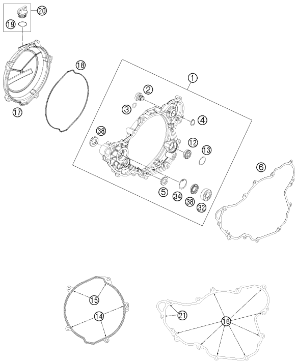 Explosionsgrafik KUPPLUNGSDECKEL