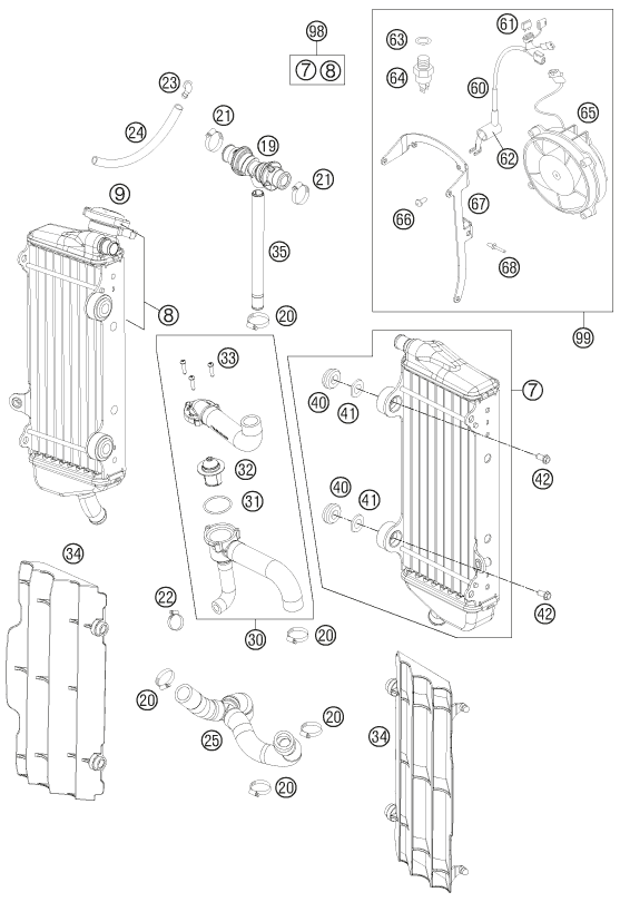 Explosionsgrafik KÜHLSYSTEM