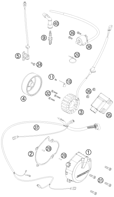 Explosionsgrafik ZÜNDANLAGE