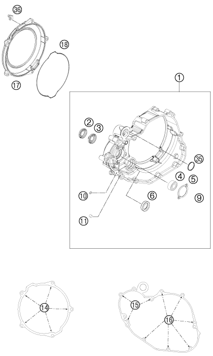 Explosionsgrafik KUPPLUNGSDECKEL