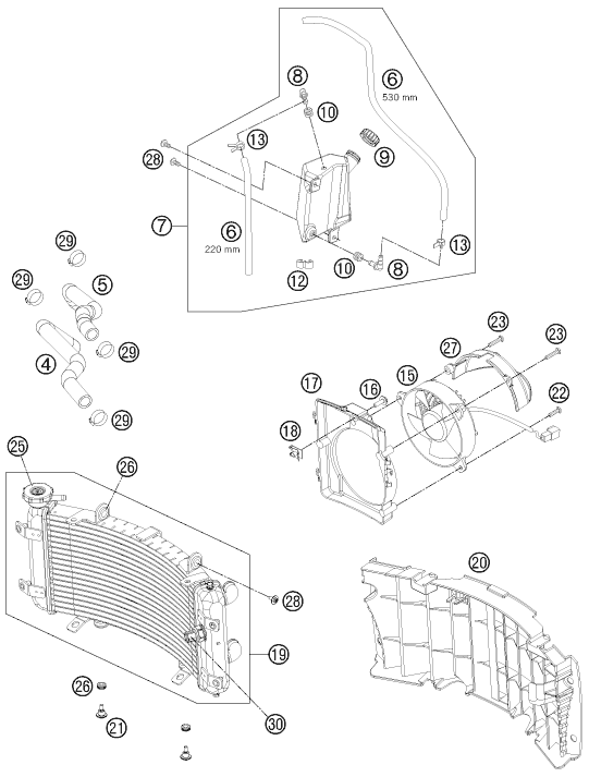 Explosionsgrafik KÜHLSYSTEM