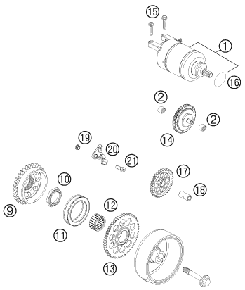 Explosionsgrafik ELEKTROSTARTER