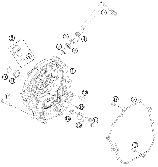 Explosionsgrafik KUPPLUNGSDECKEL