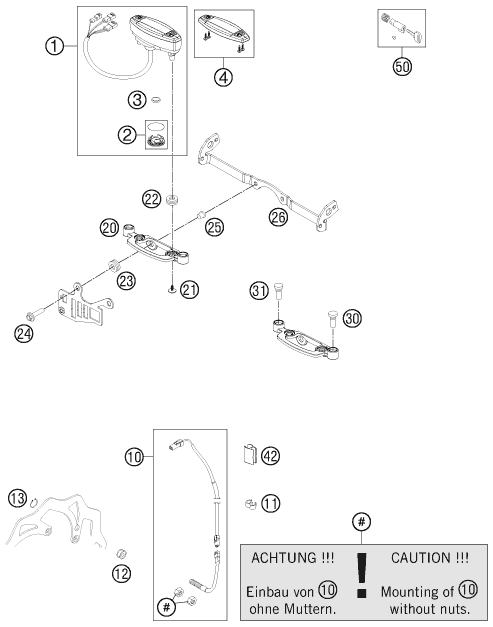 Explosionsgrafik INSTRUMENTE / SCHLOSSSYSTEM