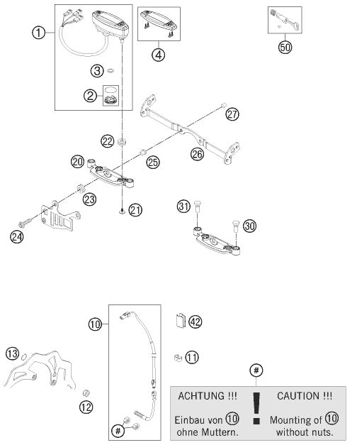Explosionsgrafik INSTRUMENTE / SCHLOSSSYSTEM
