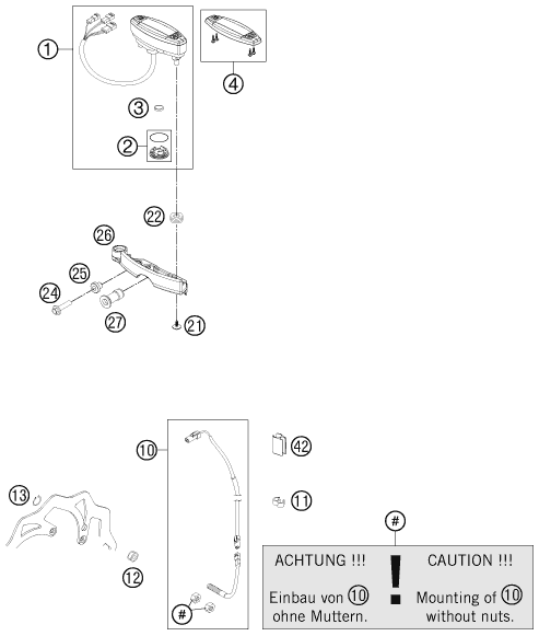 Explosionsgrafik INSTRUMENTE / SCHLOSSSYSTEM