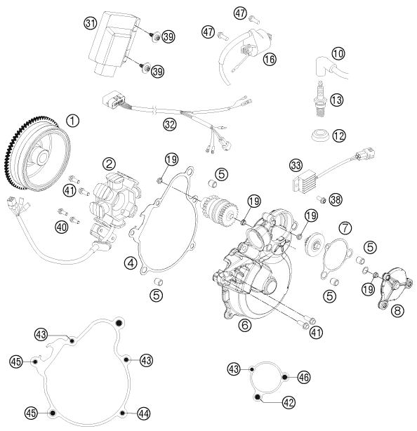 Explosionsgrafik ZÜNDANLAGE