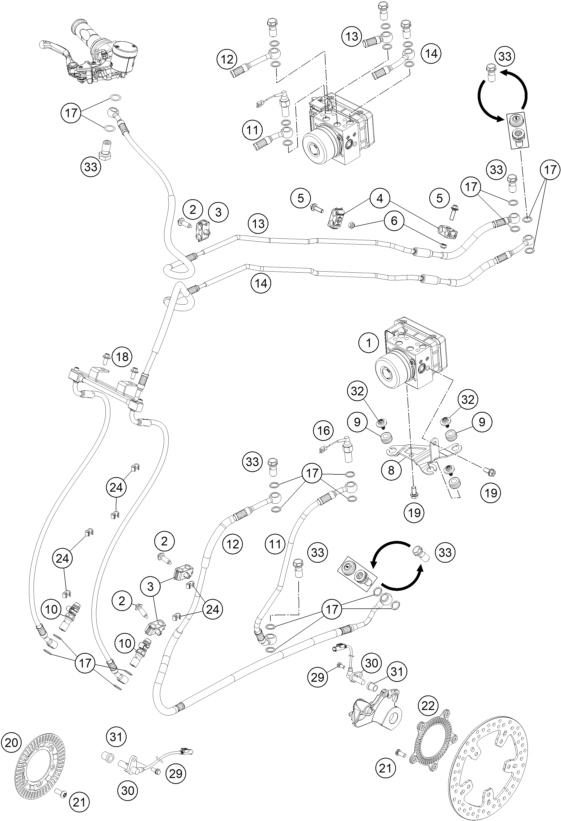 Explosionsgrafik ABS