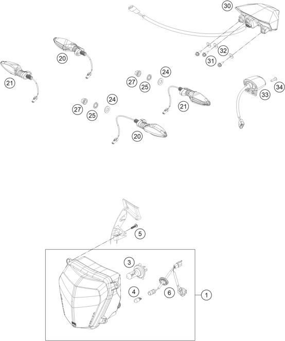 Explosionsgrafik LICHTANLAGE