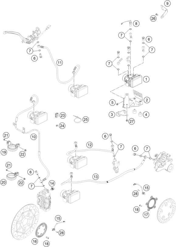 Explosionsgrafik ABS