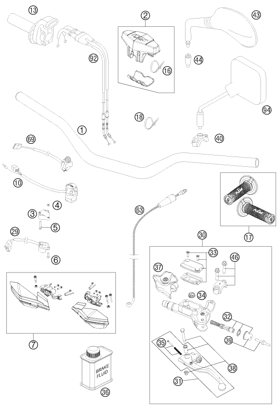 Explosionsgrafik LENKER, ARMATUREN