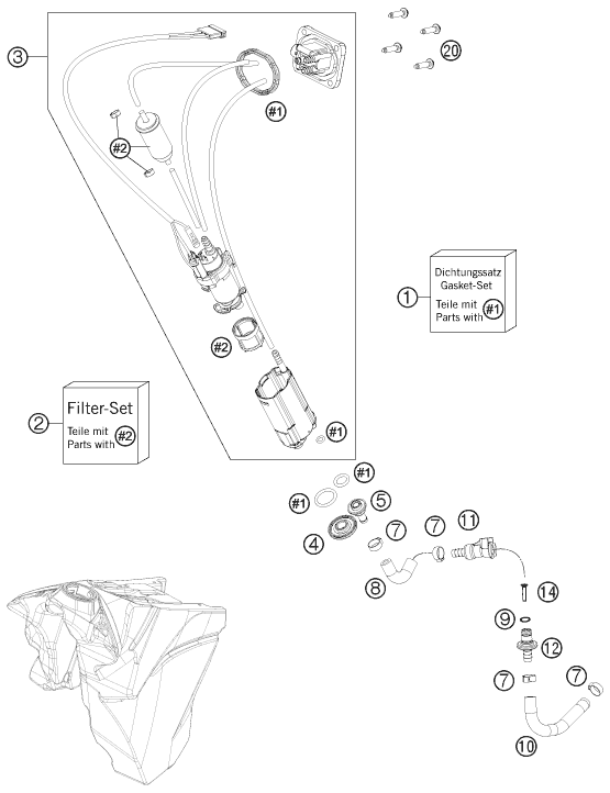 Explosionsgrafik KRAFTSTOFFPUMPE