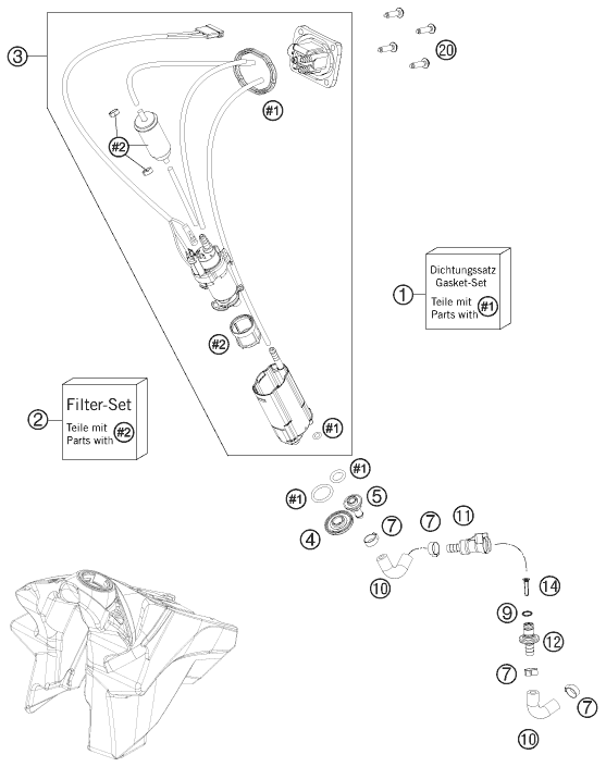 Explosionsgrafik KRAFTSTOFFPUMPE