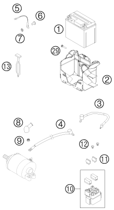 Explosionsgrafik BATTERIE