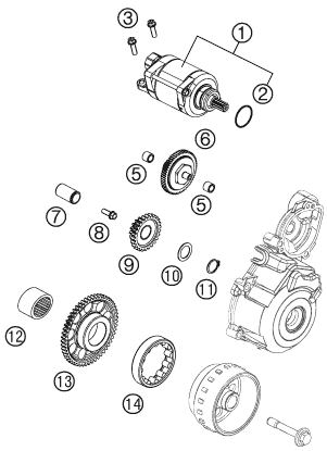 Explosionsgrafik ELEKTROSTARTER
