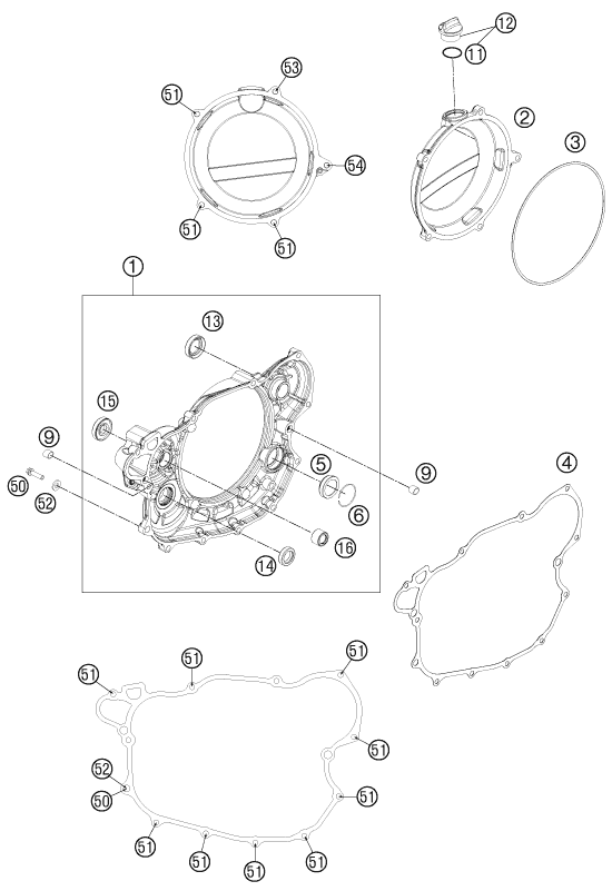 Explosionsgrafik KUPPLUNGSDECKEL