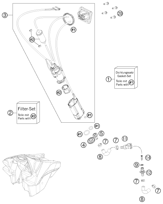Explosionsgrafik KRAFTSTOFFPUMPE