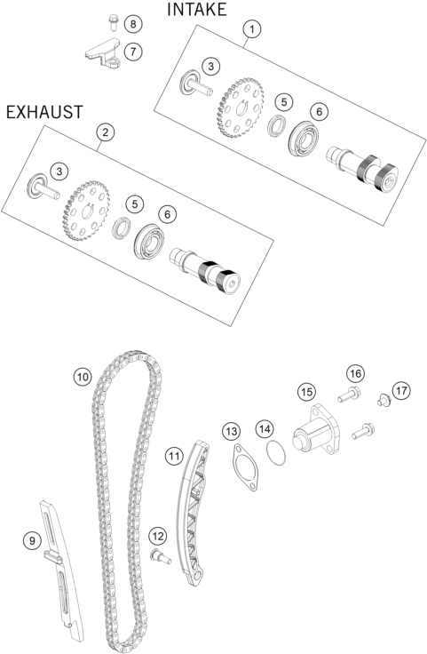 Explosionsgrafik STEUERTRIEB