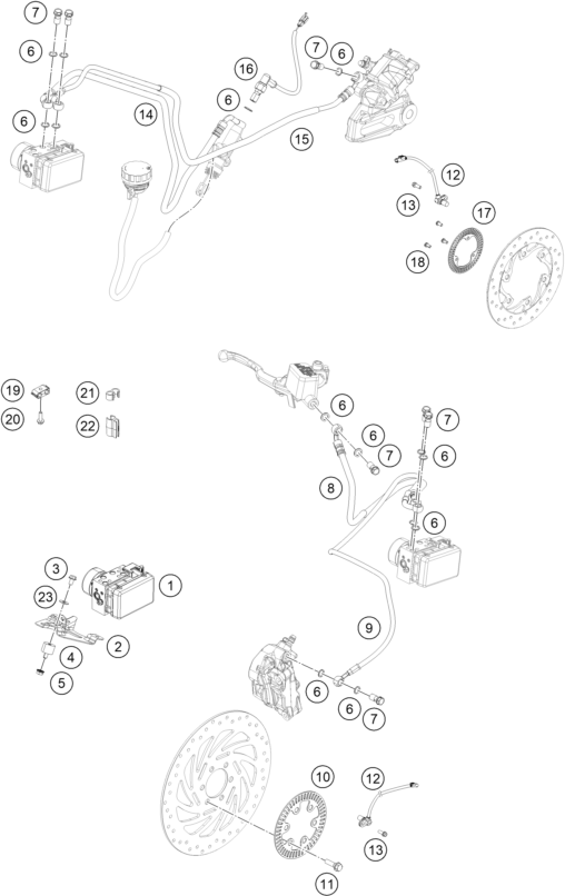 Explosionsgrafik ABS