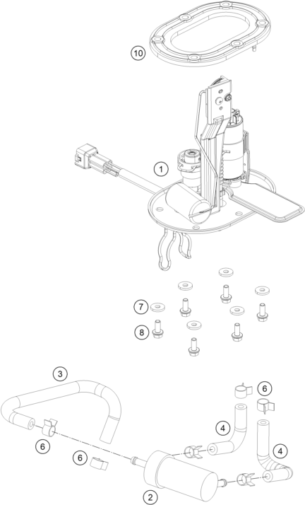 Explosionsgrafik KRAFTSTOFFPUMPE