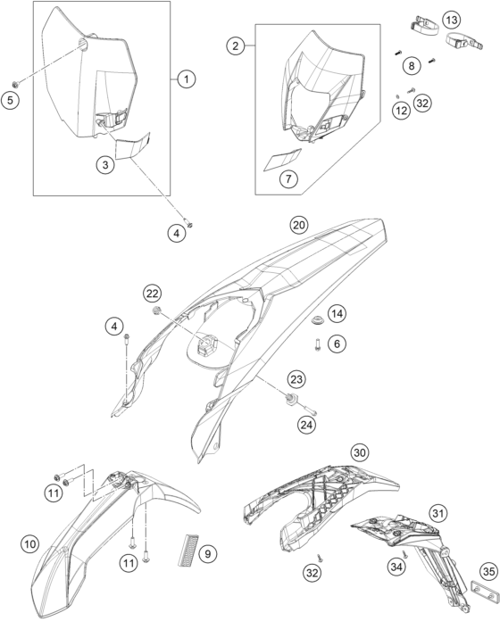 Explosionsgrafik MASKE, KOTFLÜGEL