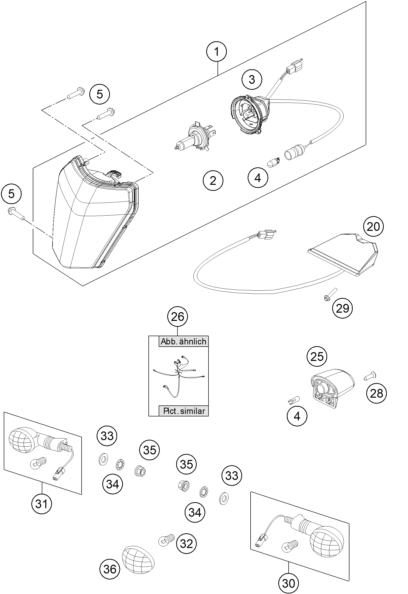 Explosionsgrafik LICHTANLAGE