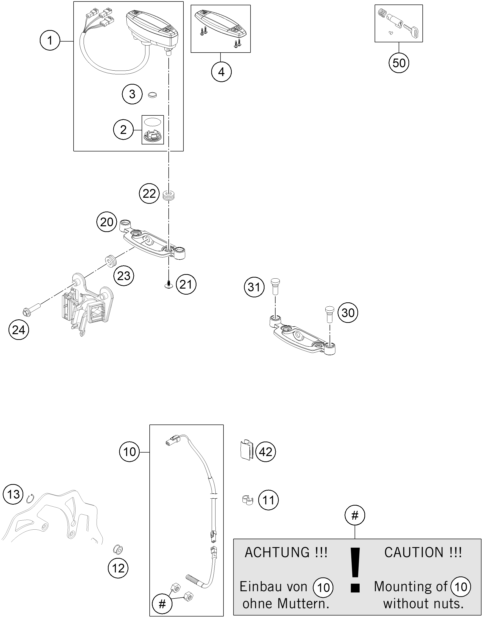 Explosionsgrafik INSTRUMENTE / SCHLOSSSYSTEM