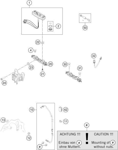 Explosionsgrafik INSTRUMENTE / SCHLOSSSYSTEM