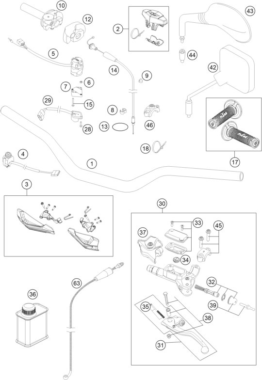 Explosionsgrafik LENKER, ARMATUREN