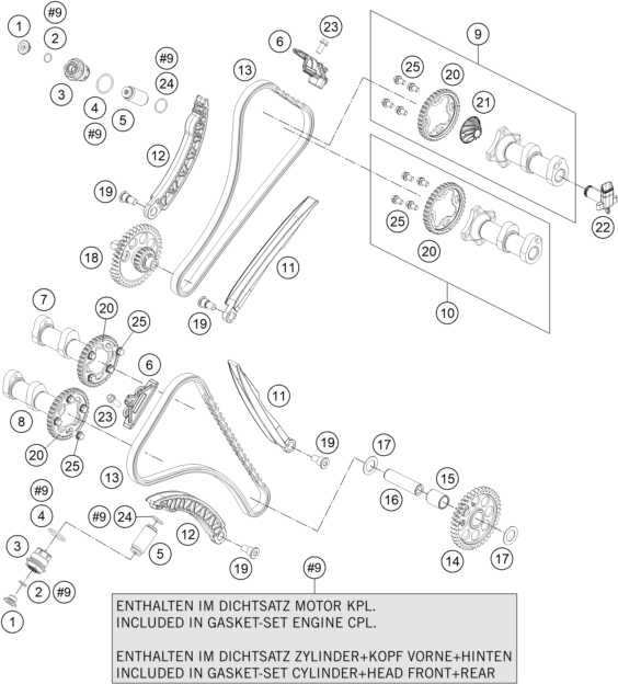 Explosionsgrafik STEUERTRIEB