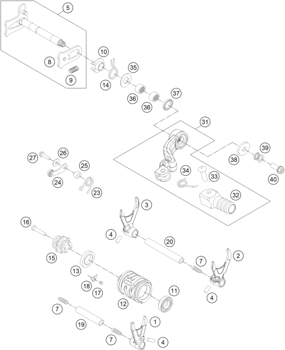 Explosionsgrafik SCHALTUNG